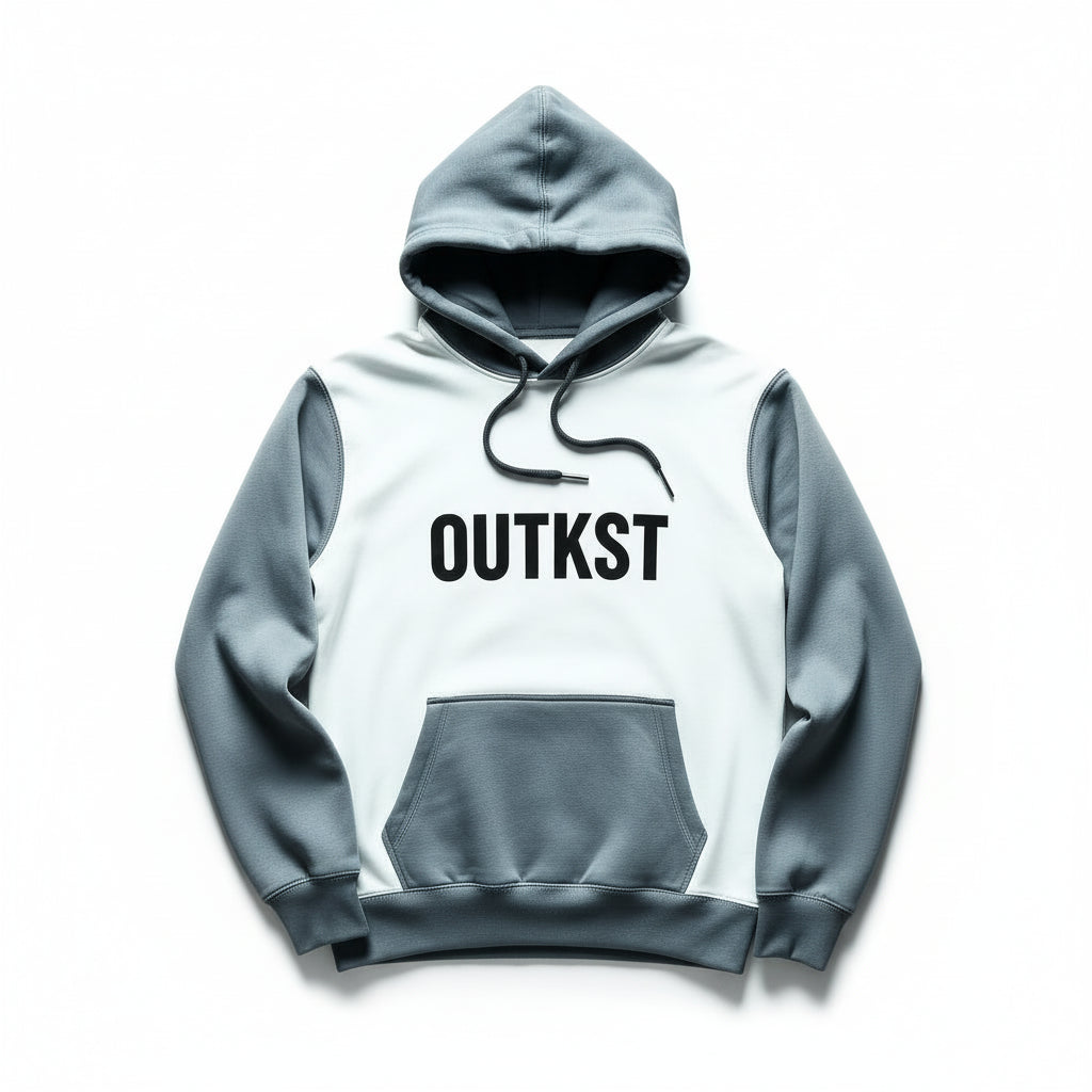 OUTKST Hoodie White Grey